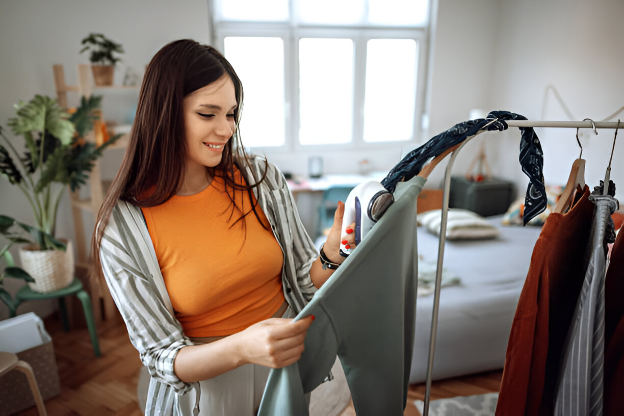 wash and fold laundry service in Frederick MD folded clothes on hanger