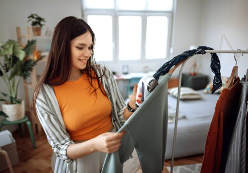 wash and fold laundry service in Frederick MD folded clothes on hanger